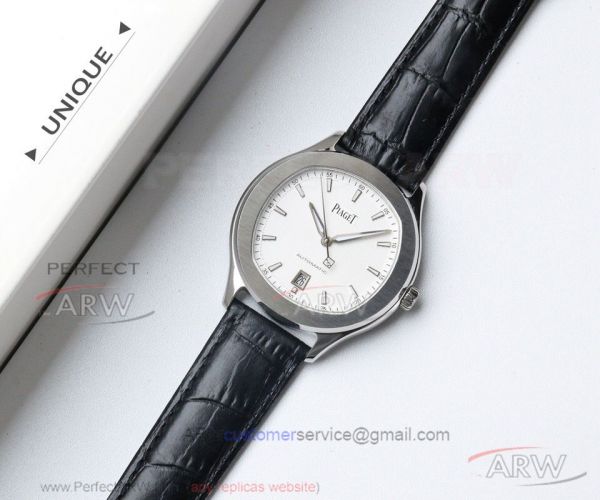 Swiss Replica Piaget Polo S 42 MM White Dial Stainless Steel Case 9015 Automatic Men's Watch 